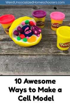 an ice cream maker and cups with the words 10 awesome ways to make a cell model