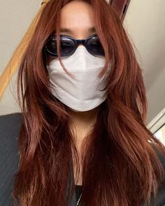 Black Hair With Ginger Underneath, Orange On Brown Hair, Orangish Red Hair, Red Hair Inspo Aesthetic, Rust Orange Hair, Trendy Hair Dye Ideas, Red Hair Girl Aesthetic, Red Hair Inspo Color, Honey Red Hair