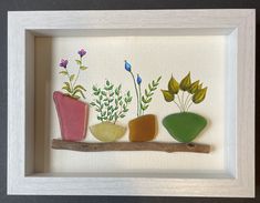 Rock Pictures, Cactus Drawing, Shadow Box Art, Beach Combing, Sea Glass Art, Driftwood Art