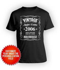 a black t - shirt with the words vintage