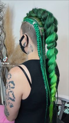 Festival Braids With Color Extensions, Carnival Hairstyles, Braids Aesthetic, Rave Braids, Viking Braids, Shaved Hair Designs, Hair Extensions For Short Hair