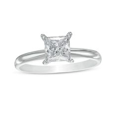 a princess cut diamond engagement ring in white gold