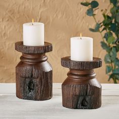 Barn Post-Style Candle Holders - Wild Wings Country Lodge Decor, Cabin Artwork, Country Lodge, Furniture Mall, Americana Art, Log Cabin Decor, Wood Ducks, Wood Post, Lodge Decor