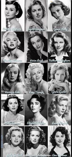 many different women are shown in black and white