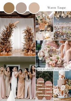 a collage of different wedding colors and themes