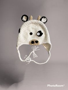 Super Cute Cow hat to keep you warm in the winter. These are made with love and made to order so please give me time to create and ship your order.  Size: 0-3 months  Size: 3-6 months  Size: 6-9 months  Size: Toddler/ preschool  Size: Teen/Adult  Machine wash cold. No returns as your item is made to order Crochet Cow Hat, Cow Hat, Crochet Cow, Cute Cow, Cute Cows, Toddler Preschool, Me Time, 3 Months, 6 Months