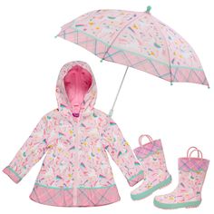 When it rains, it pours. But don’t let that stop the family fun; get your little ones ready for the weather with Stephen Joseph Rain Gear. Each design is so colorful and fun, nothing will be able to put a damper on the day’s activities. So, whether they're out in the woods, or jumping in puddles, you’ll know your children are dry and having a splashing time. Just make sure you’ve got your umbrella too – because with these on their backs, rain certainly does not stop play. Rain Gear sets include Playful Winter Raincoat For Playtime, Playful Winter Playtime Raincoat, Pink Weatherproof Raincoat, Playful Raincoat For Spring Playtime, Playful Spring Raincoat For Playtime, Playful Winter Raincoat, Playful Waterproof Raincoat For Rainy Weather, Pink Raincoat For Rainy Season Outdoor Use, Pink Raincoat For Outdoor Use In Rainy Season