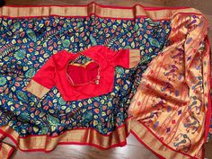 Kanchi Kalamkari Saree Paithani Saree Munia Border Kalamkari Paithani Blouse Kalamkari Blouse Bandhini Saree Blouse Indian Saree Silk Saree - Etsy Multicolor Art Silk Bandhani Print Blouse, Multicolor Art Silk Blouse With Bandhani Print, Multicolor Choli With Printed Border For Festivals, Multicolor Printed Choli For Festivals, Bollywood Style Multicolor Choli With Printed Border, Festive Multicolor Choli With Printed Border, Traditional Multicolor Kalamkari Print Blouse, Multicolor Blouse With Kalamkari Print For Transitional Season, Multicolor Silk Choli For Puja