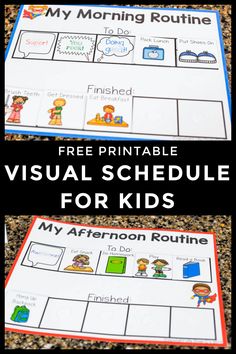 the free printable visual schedule for kids