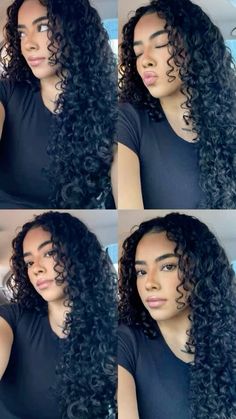 Long Naturally Curly Hair With Layers, Long Curly Hair 3b, Long 3b Hair, Jet Black Curly Hair, Long Curly Hair Aesthetic, Curly Hair Cuts 3b, 3b Curly Haircut, Curly Hair Baddie