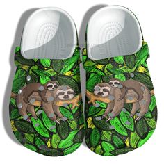 Sloth Grandma Grandaughter Sloth Croc Shoes Mother Day  Sloth Lazy Lover Crocs Shoes For Women   Cr Ne0489 Lightweight construction with breathable mesh fabric provides a comfortable and flawless fit. Sloth Shoes, Shoe Crocs, Grandma Shoes, Croc Shoes, Shoes Sport, Crocs Shoes, Dinosaur Print, Floral Patterns, Shoes For Women