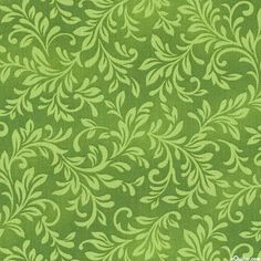 a green background with leaves on it