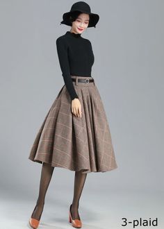 Full Wool Skirt For Workwear, Wool Full Skirt For Work, Wool Full Skirt For Workwear, Classic Full Skirt Bottoms For Fall, Winter Brown Long Pleated Skirt, Brown Long Winter Pleated Skirt, Brown Full Skirt For Winter, Brown Long Pleated Skirt For Winter, Pleated Long Skirt For Winter