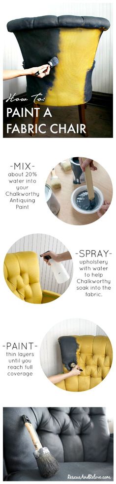 an info sheet shows how to use paint on furniture