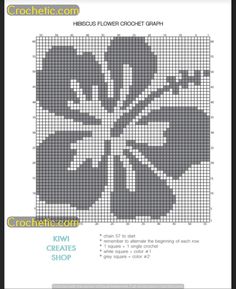 a cross stitch pattern with the words crochet on it and an image of a flower