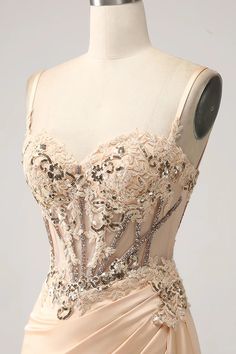 Prom Dresses Corset, Black Lace Formal Dress, Champagne Prom Dress, Prom Dresses Elegant, Pink Evening Dress, Spaghetti Strap Prom Dress, Satin Evening Dresses, Corset Dress Prom, Sweetheart Prom Dress