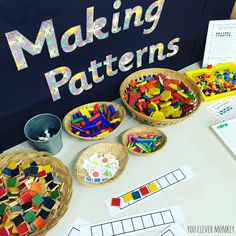 an instagram page for making patterns on the table with paper plates and crayons