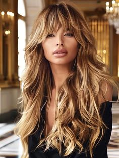 Very Long Hair With Bangs, Long Hairstyles With Bangs, Face Form, Trending In 2023, Romantic Frame, Hairstyles For Straight Hair, Glam Waves, Twist Ponytail, Long Face Hairstyles