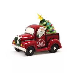 Mr. Christmas Lit Ceramic Truck with Tree - The Country Christmas Loft Truck Painting Ideas, Christmas Truck Painting, Ceramic Truck, Camper Table, Nostalgic Christmas, Christmas Tree Truck, Mr Christmas, Christmas Tabletop Decor, Led Christmas Tree