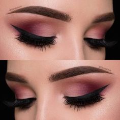 Burgendy Makeup, Maroon Makeup, Maroon Eye Makeup, Maroon Eyeshadow, Burgundy Makeup, Formal Makeup