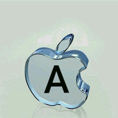 an apple logo with the letter a on it