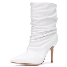 Handcrafted US sizing. Fits true to size. Heel Height: 4" / 100 mm approx Product measurements were taken using size 8. Please note that measurements may vary by size. White Stiletto Heels, Boots For Work, Red Stiletto Heels, Pencil Heels, Red Stilettos, Slouch Boots, Custom Boots, Winter Shoes For Women, Stiletto Boots