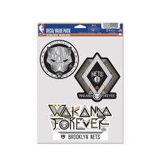 a sticker with the words vakrana forever and brooklyn nets in gold on it