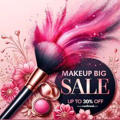 Photo a make up makeup sale poster that ... | Premium Photo #Freepik #photo Makeup Sale, Big Sale, Premium Photo, Banner Design, Sale Poster