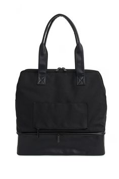 The Convertible Mini Weekender in Black | Beis Travel – Béis Travel Functional On-the-go Travel Bag With Zipper Pocket, Functional Tote Luggage With Zipper Pocket, Functional Tote Weekender Bag With Zipper Pocket, Functional Travel Tote Bag With Zipper Pocket, Functional Weekender Tote Bag With Zipper Pocket, Versatile Duffle Bag With Zipper Pocket For On-the-go, Functional Duffle Bag Tote With Zipper Pocket, Functional Duffle Bag With Zipper Pocket, Versatile Shoulder Bag With Zipper For Commuting