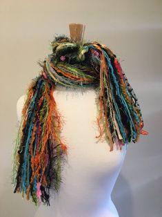 Sherbert Womens Knotted All Fringe Scarf Shades of Black | Etsy Multicolor Fringe Scarves For Festival, Multicolor Fringed Scarves For Festivals, Festival Multicolor Scarves With Fringe, Multicolor Fringe Scarf One Size, Multicolor Fringe Scarves One Size, Multicolor Fringed Scarves One Size, Hippie Multicolor Scarf One Size, Bohemian Multicolor Scarf For Festivals, Handmade Multicolor Scarf For Beach