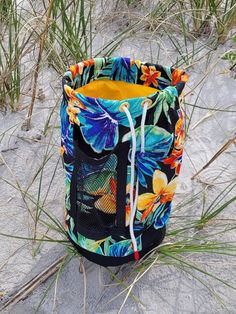 "This could be the BEST BEACH BAG EVER!  With a waterproof bottom, soft canvas liner and lifetime stitching, you will have this bag for years and years!  About 18\" tall and 11\" round, there is plenty of room for all your beach needs -- towel, spare shirt, shorts and pockets for sunscreen, water bottle and even an INSIDE pocket for your cell phone to keep it out of the sun and sand!  The simple shoulder strap makes it easy to carry and rope closure keeps everything in the bag.  People are ravin Beach Needs, Best Beach Bag, Cheap Canvas, Airline Travel, Outdoor Canvas, Canvas Bags, In The Bag, Tropical Beach, Beach Fun