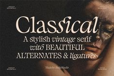 a woman with her hands on her face and the words classical written in white above it