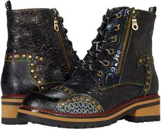 L'Artiste by Spring Step Rugup | Zappos.com Multicolor Leather Moto Ankle Boots, Multicolor Leather Ankle Moto Boots, Funky Leather Boots With Round Toe, Multicolor Leather Moto Boots For Fall, Funky High-top Leather Boots, L'artiste By Spring Step, Lookbook Outfits, Product Reviews, Lookbook