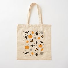 Get my art printed on awesome products. Support me at Redbubble #RBandME: https://www.redbubble.com/i/tote-bag/Cute-Halloween-patterns-orange-pumpkin-smiling-ghost-and-bats-orange-pastel-halloween-by-UniqueMw/56802003.P1QBH?asc=u Halloween Tote Bags Diy, Halloween Cricut, Pastel Halloween, Embroidered Tote Bag, Pumpkin Ghost