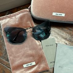 Wow! Art Meets Eyewear! Authentic! Guaranteed! Miu Miu Butterfly 63mm Cat-Eye Sunglasses Gorgeous Butterfly Design With Layered Lenses In Varied Shades Of Black And Gray. Brand New In Box! Miu Miu Case, Plush Cloth Bag With Ribbon Cinch Closure, Miu Miu Microfiber Cloth, And Miu Miu Box Are All Included! Made In Italy! 100% Uv Protection Lens: 63mm Bridge: 16mm Arms: 140mm Modern Miu Miu Sunglasses For Party, Chic Gray Sunglasses For Parties, Designer Miu Miu Sunglasses For Party, Miu Miu Luxury Party Sunglasses, Luxury Miu Miu Party Sunglasses, Miu Miu Sunglasses With Uv Protection For Party, Elegant Gray Sunglasses For Party, Miu Miu Party Sunglasses With Uv Protection, Gold Ankle Boots