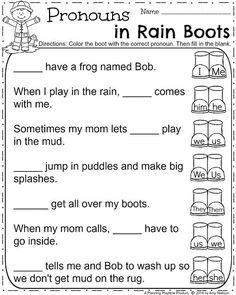 worksheet for reading the words in rain boots, with pictures and text on it