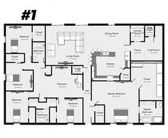 the floor plan for a two bedroom, one bathroom apartment with an attached kitchen and living room