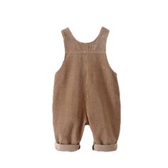 Crafted from a high-quality blend of cotton and polyester, ensuring a cozy and comfortable fit for your baby. Casual yet stylish, these overalls are perfect for playdates, outings, and everyday wear. Designed with a high waist for added comfort and a trendy look. Ideal for spring and autumn, providing warmth and comfort during cooler weather. Featuring a classic solid pattern that's versatile and timeless. Loose fit for unrestricted movement, letting your baby explore with ease. Convenient butto Brown Cotton Winter Jumpsuits And Rompers, Cotton Overalls Jumpsuit For Playtime, Casual Jumpsuits And Rompers For Winter Playtime, Cotton Overalls For Playdate, Casual Cotton Overalls For Playdate, Sleeveless Cotton Overalls For Playtime, Sleeveless Jumpsuits With Pockets For Playtime, High Waisted Overalls, Corduroy Overalls