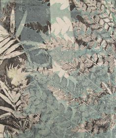 an image of the back side of a shirt with flowers and leaves printed on it