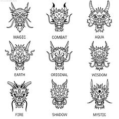 the different types of dragon heads and their meanings in each one's body language