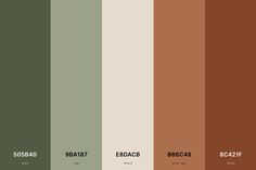 the color palette is brown, green, and beige with black numbers on each side