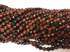 the beads are brown and black in color