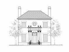 this is the front elevation of these house plans