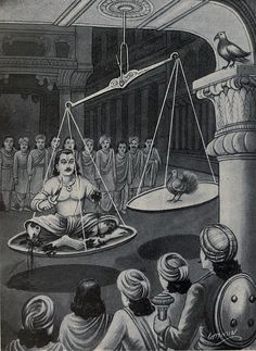 an image of a lady sitting on the scale in front of some people and birds