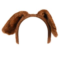 a brown rabbit ears headband on a white background