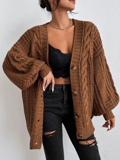 - Visit our link for a shopping spree at no cost  💕 summer outfits prom hairstyles spring nails 2023 summer nails festival outfits pretty braided hairstyles spring dinner ideas Two Piece Loungewear, Cardigan Outfits, Bishop Sleeve, Cable Knit Cardigan, 가을 패션, Womens Clothing Sizes, Outfits Casuales, Casual Outfit