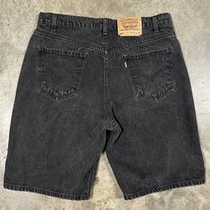 Vintage Levi’s 550 Denim Shorts 90s Black Jorts Relaxed Fit Sz 38 White Tab  | eBay Levis 550, Brands Outlet, Vintage Levis, Short Outfits, Denim Shorts, Mens Accessories, Relaxed Fit, Mens Outfits, Things To Sell