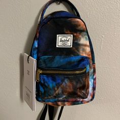 Brand New!! The Name Of The Color Is Summer Tye Dye. Super Adorable Mini Backpack Crossbody Purse. Can Hold A Cell Phone, Small Card Holder, Lip Gloss, Keys, And That’s About It. The Perfect Little Get Around Bag In A Beautiful Coloration. Blue Crossbody Backpack With Removable Pouch, Blue Crossbody School Backpack, Blue School Backpack, Company Bag, Summer Tie Dye, Micro Bag, A Cell, Herschel Supply, Herschel