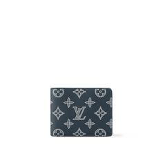 LOUIS VUITTON® - Multiple Wallet - Navy Blue Designer Blue Bifold Wallets, Designer Blue Wallets For Business, Designer Blue Business Wallets, Elizabeth Windsor, Luis Vuitton Wallet, Fall Winter Essentials, Men Wallet, Blue Wallet, Trunk Bag