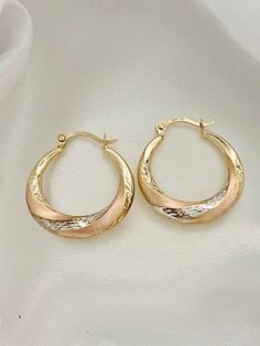 Mexican Hoop Earrings, Gold Hoop Earrings Mexican, Gold Mexican Earrings, Colorful Gold Jewelry, Gold Ring Earrings, Simple Hoop Earrings, Fancy Jewellery Designs, Earring Designs